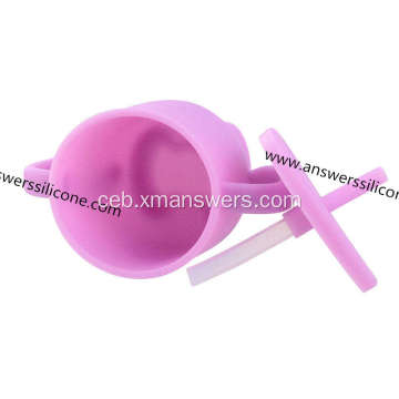 Custom nga logo eco silicone foldable pet bowl